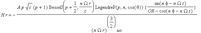 H*r = -A*p*sqrt(c)*(p+1)*BesselJ(p+1/2,n*Omega*r/c)...