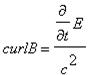 curlB = diff(E,t)/(c^2)