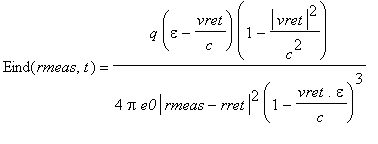 Eind(rmeas,t) = q*(epsilon-vret/c)*(1-abs(vret)^2/(...