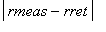 abs(rmeas-rret)