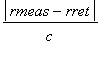 abs(rmeas-rret)/c