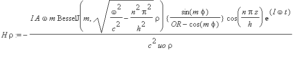 H*rho := -I*A*omega*m*BesselJ(m,sqrt(omega^2/(c^2)-...