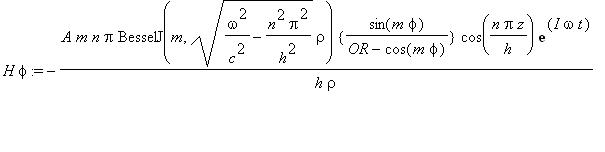 H*phi := -A*m*n*Pi*BesselJ(m,sqrt(omega^2/(c^2)-n^2...