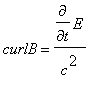 curlB = diff(E,t)/(c^2)